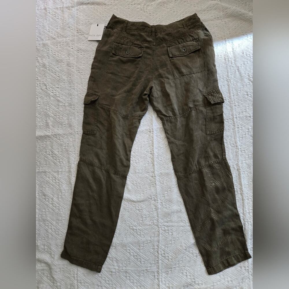 Bella Dahl Rolled Cargo Pocket Linen blend Pant NWT SZ 32 Gorpcore Granola girl - Picture 3 of 10